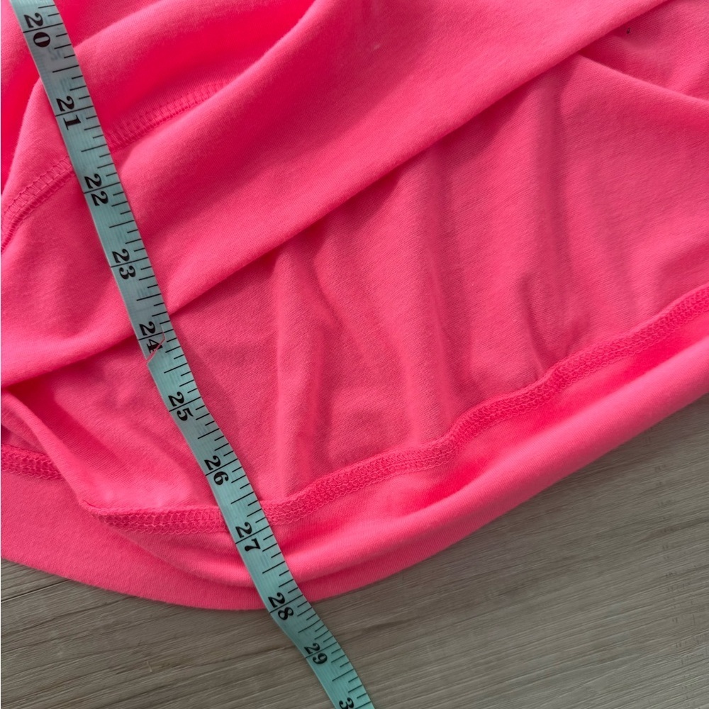 Neon pink women’s lounge wear casual high low top size large - Picture 4 of 5